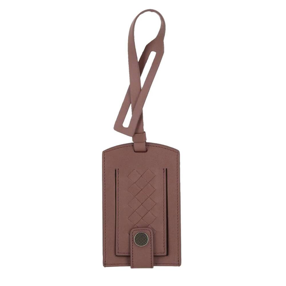 NEW BOTTEGA VENETA unisex - intrecciato tag holder in red